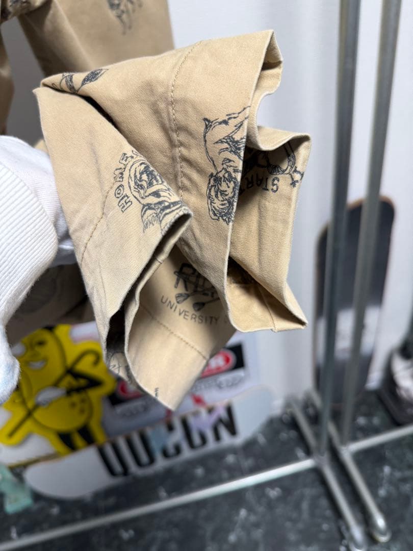 POLO RALPH LAUREN チノパンツ 総柄　手描き　トラウザーズ　32