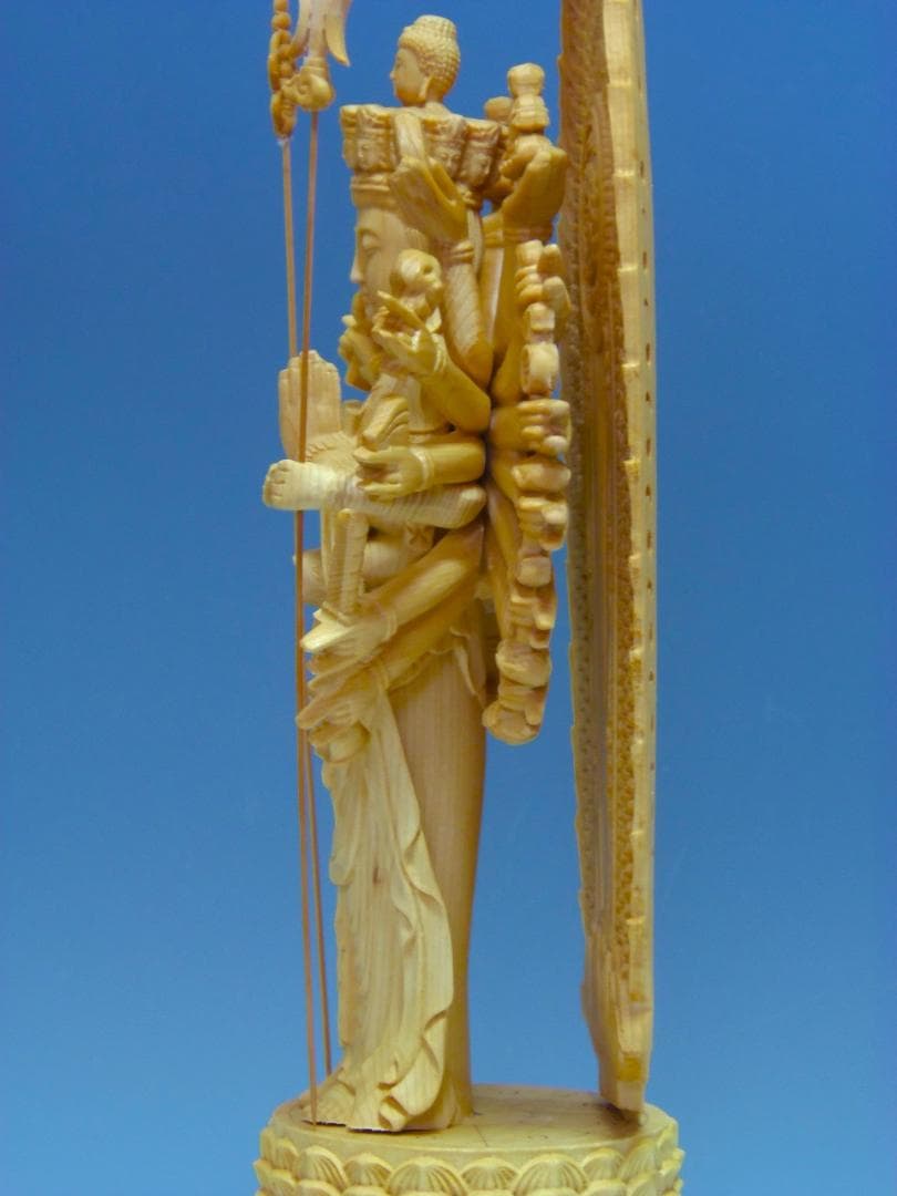 木彫仏像 千手観音 千手観世音菩薩 仏像 木彫 ヒノキ