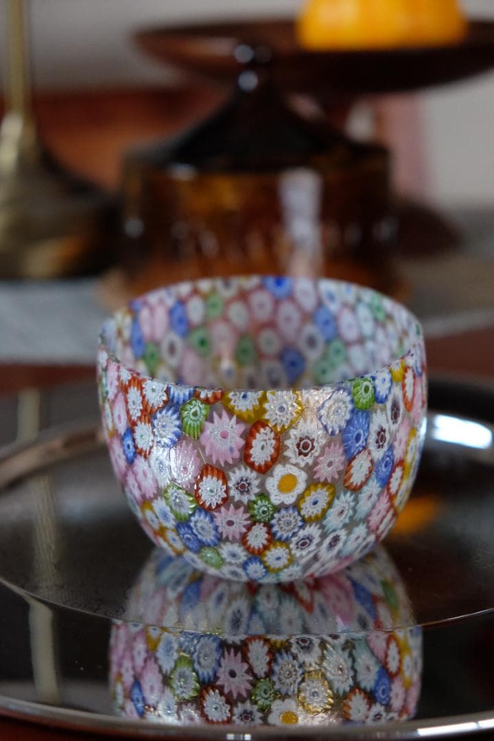 ベネチアンガラス ミルフィオリ 茶碗 舩木倭帆/黒木国昭/藤田喬平/江波冨士子