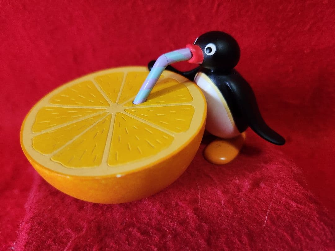 ピングー　オレンジ　ポリレジン　フィギュア　pingu