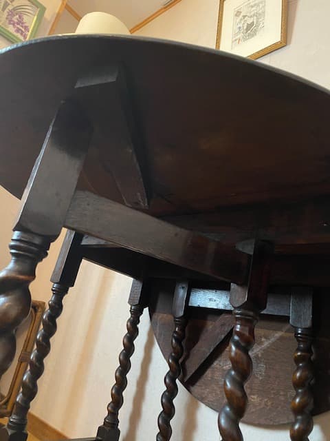 イギリス　アンティーク 木製 ドロップリーフテーブル　バタフライテーブル