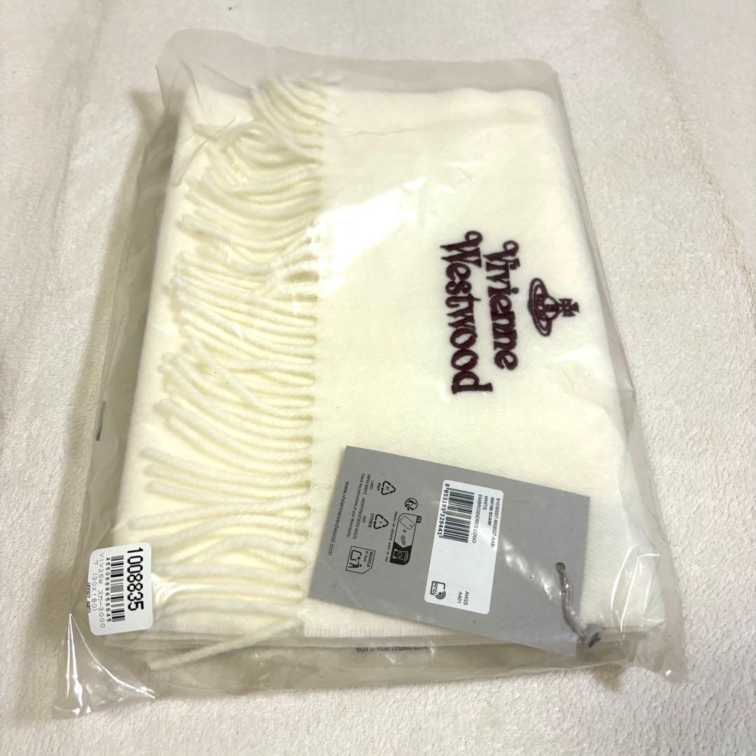 新品 未使用 ヴィヴィアン・ウエストウッド マフラー 白