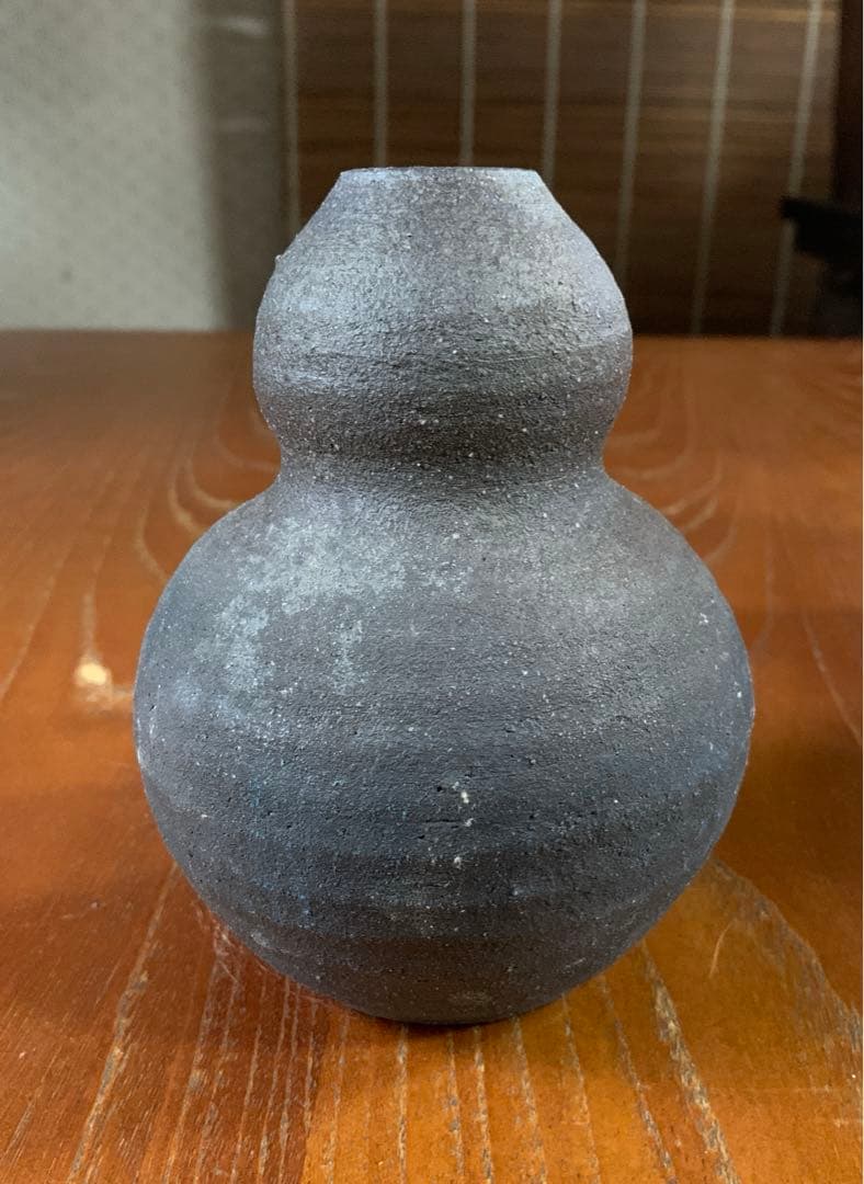 隠崎隆一　備前焼　作家物　陶芸品　花入　花器　ひょうたん