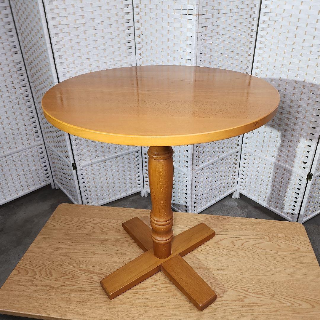 飛騨産業 キツツキ ラウンドテーブル アンティーク 美品