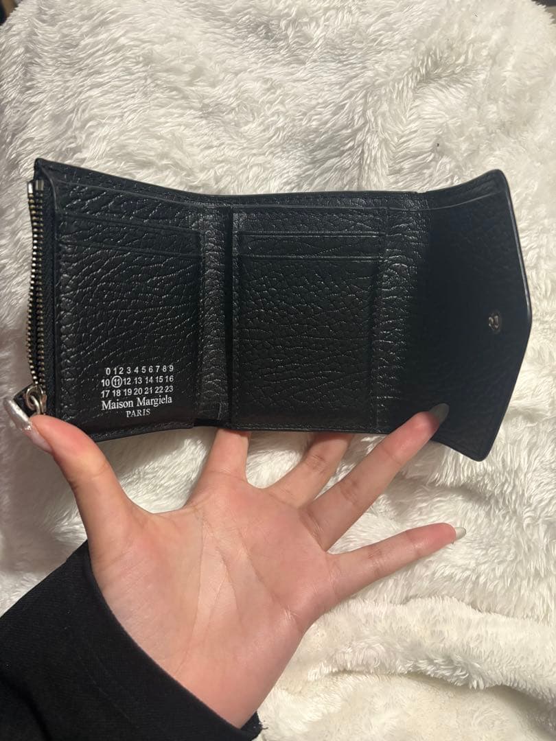 【Maison Margiela/メゾンマルジェラ】三つ折り財布　ブラック