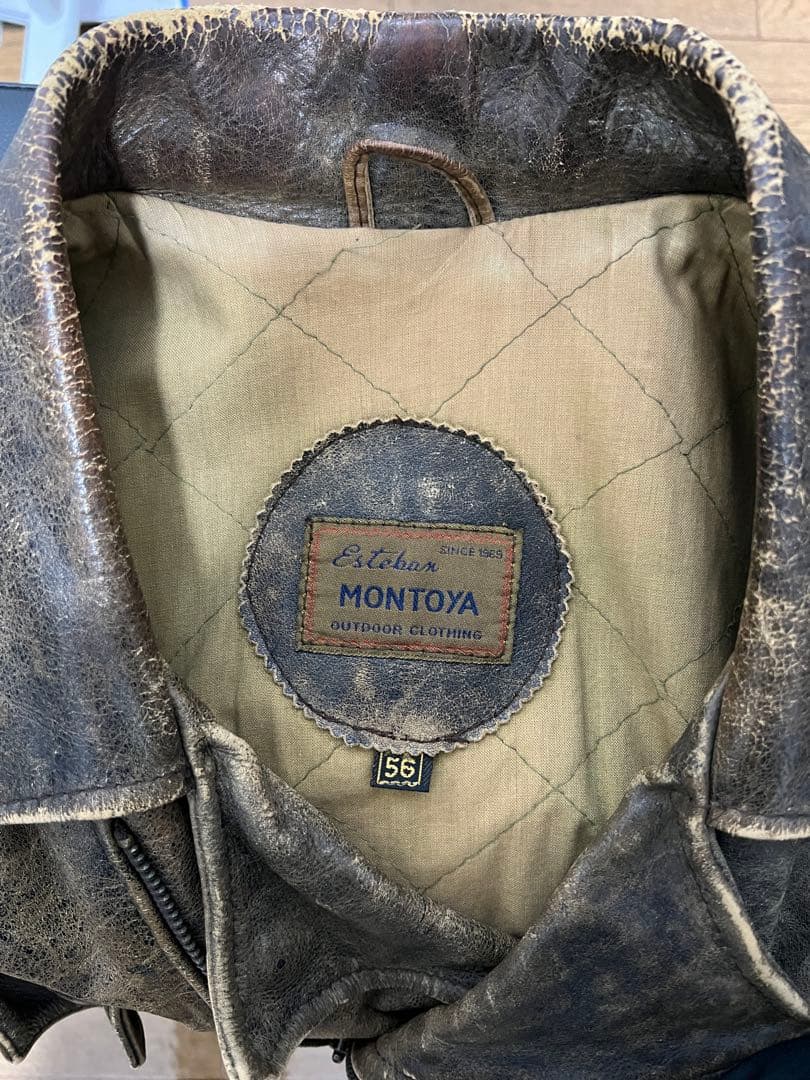 メ*リ様 【セール】\"昭和レトロ\" スーパービンテージレザーライダースジャケット