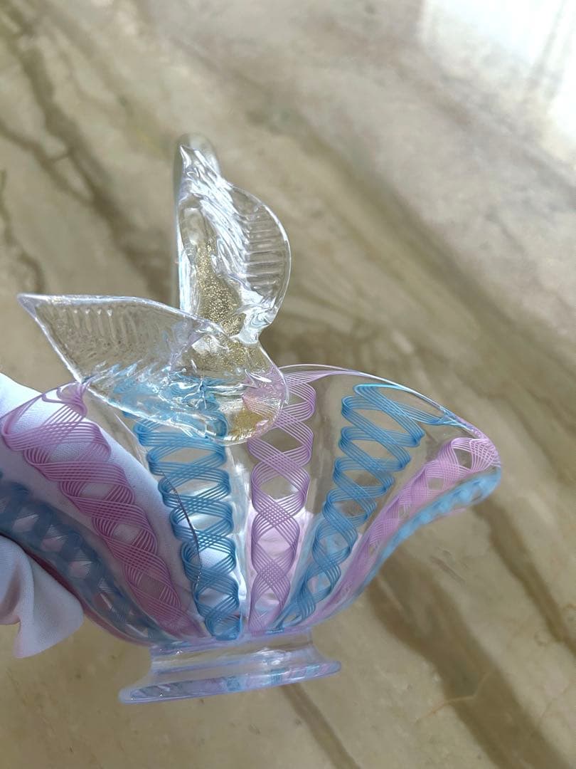 MURANO BALLARINイタリアヴェネチアンガラスレース バラリン工房新品