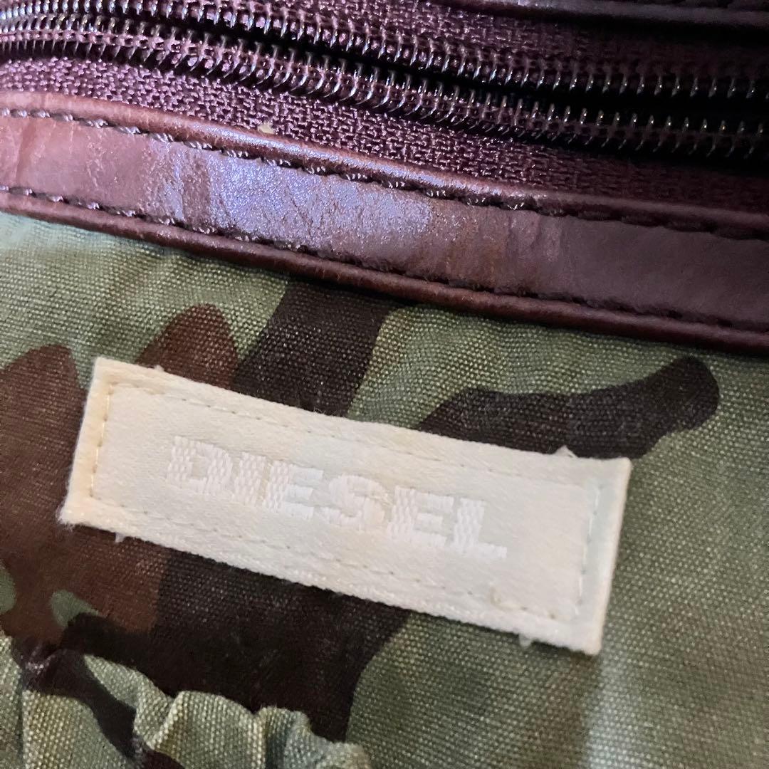 H*E様 【極希少】DIESEL キャリーバッグ レザー 迷彩 ミリタリー