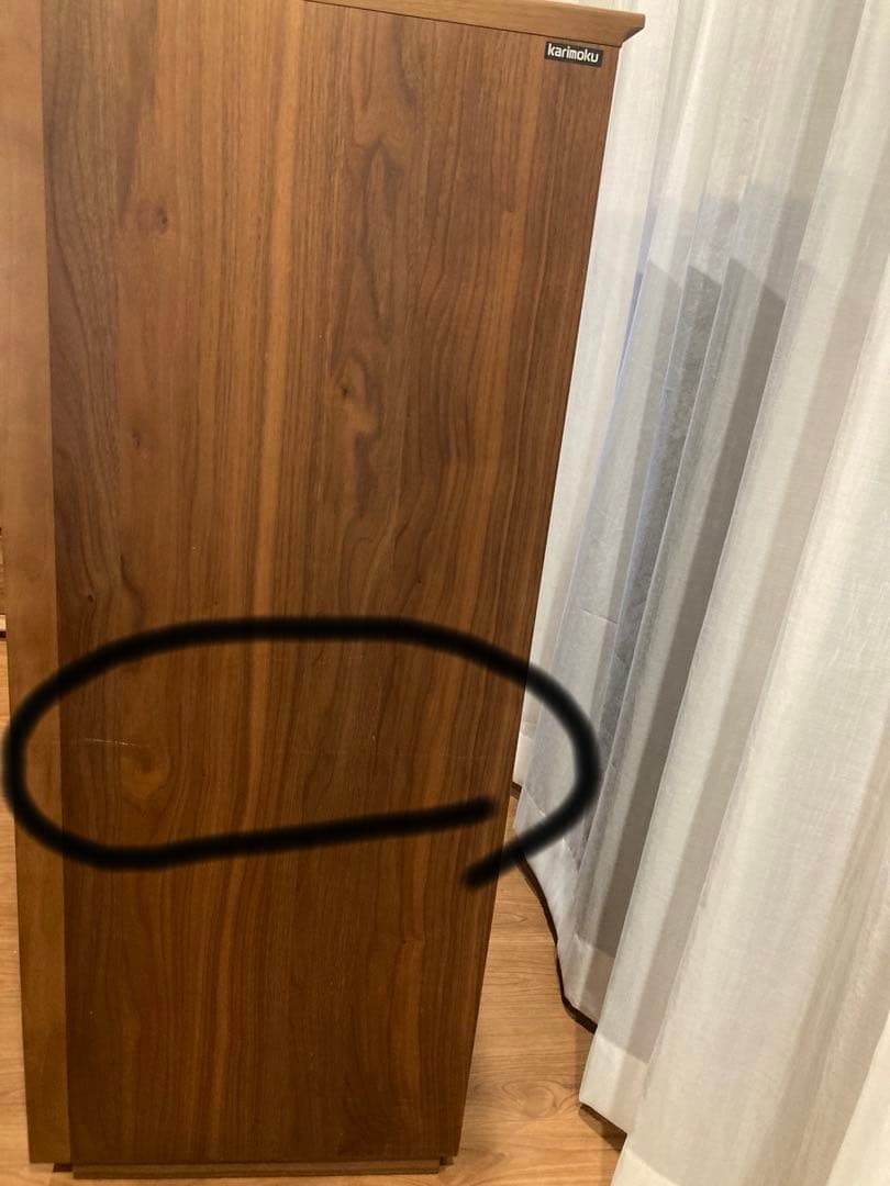 なるほど様カリモクサイドボード 横68.5 奥行45高さ110 ウォールナット