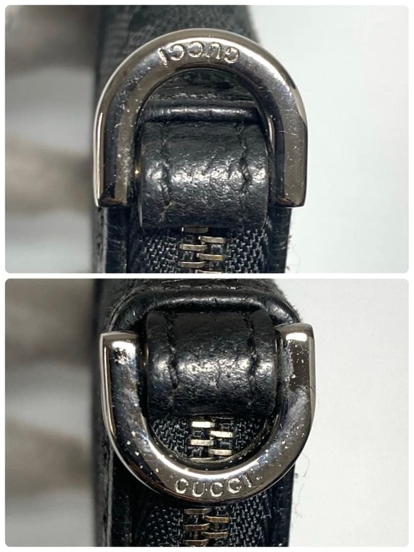 良品　GUCCI グッチ　GGキャンバス ケース　カードケース　ブラック