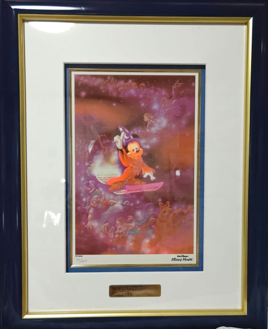 Disney ミッキー 絵画 ファンタジア シルクスクリーン 065/450