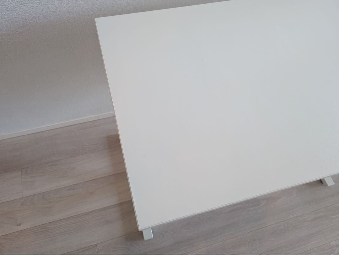 昇降デスク ホワイト 幅100cm 7段階高さ調整 電源タップホルダ&フック付き