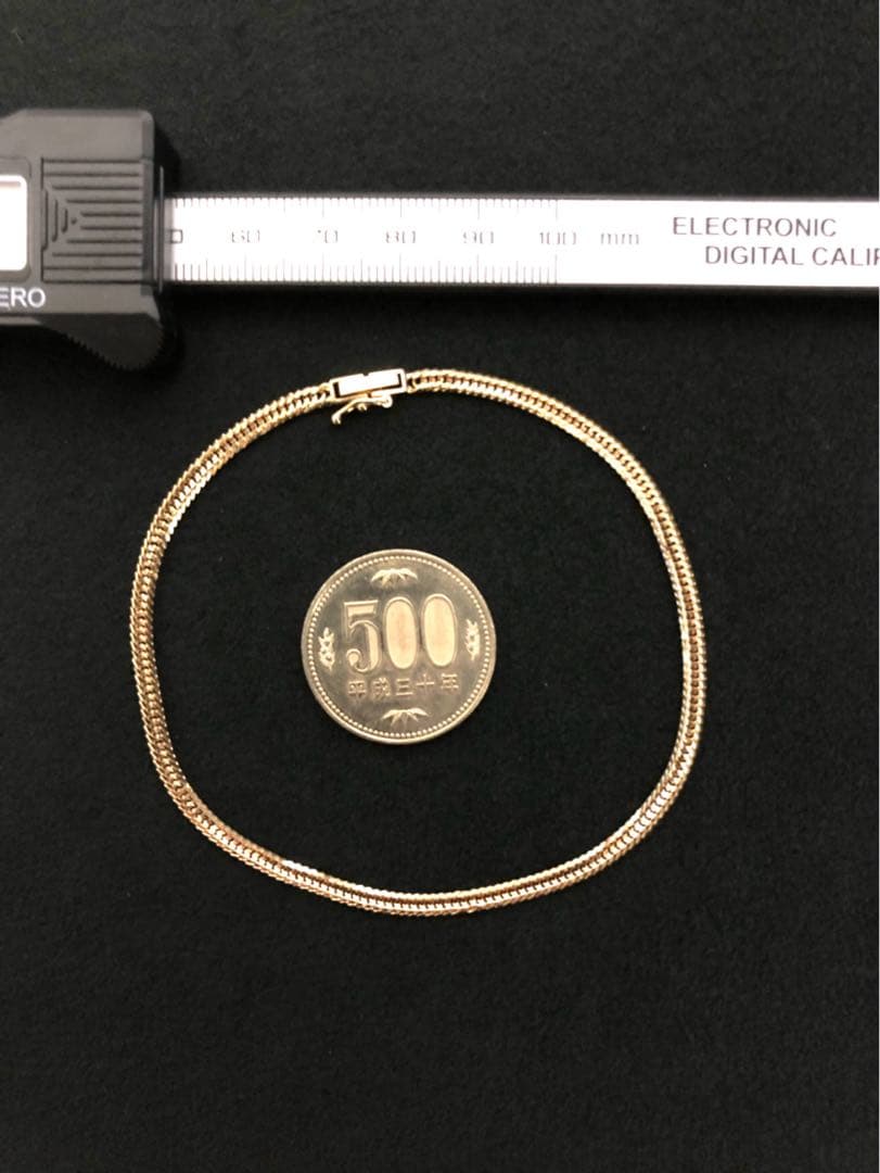 K18喜平アンクレット　12面トリプルカット