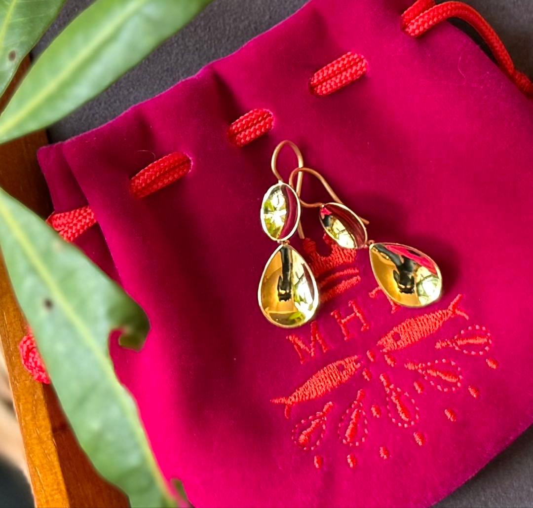 マリーエレーヌドゥタイヤック◆K22*スモールミラードロップピアス*