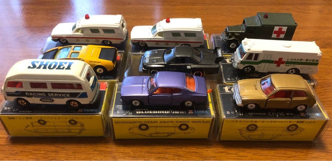 トミカ黒箱色指定1eホイール日本製まとめ売り