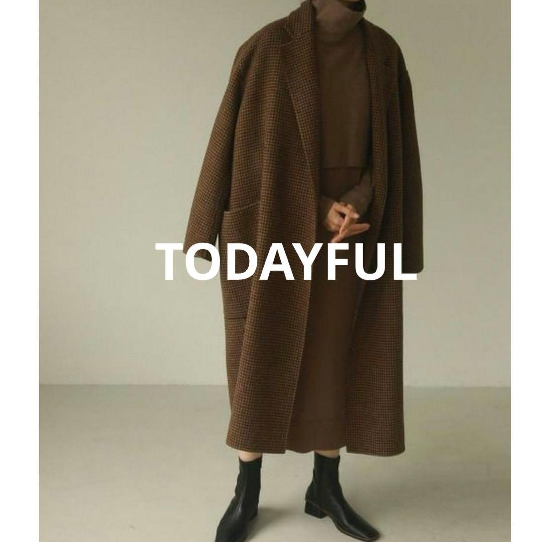 TODAYFUL オーバーチェックコート　36サイズ