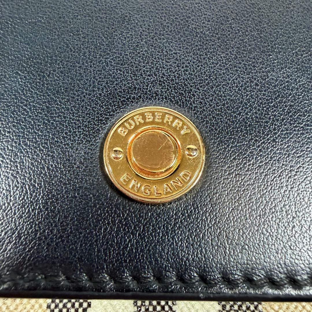 【極美品】バーバリー　ショルダーバッグ　ノバチェック　カーフレザー　PVC