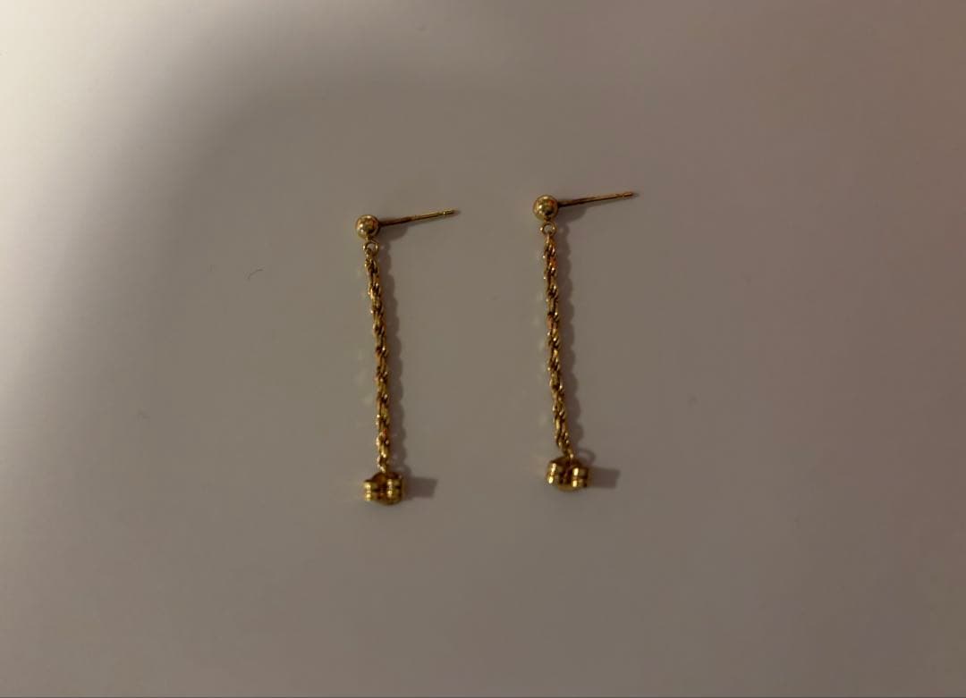 【AHKAHアーカー】K18フレンチロープピアス