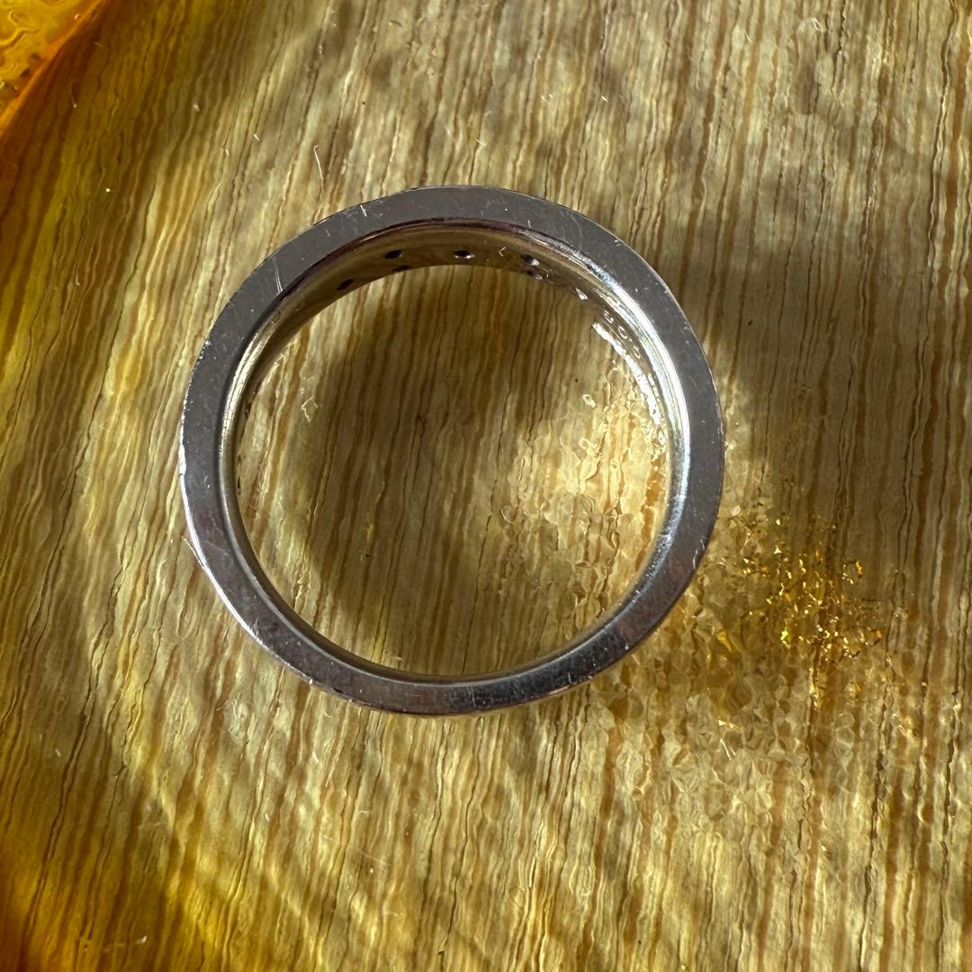 agate SILVER Pt200 ダイヤモンド リング 11 号0.08