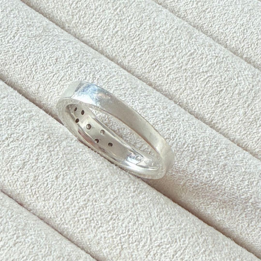 agate SILVER Pt200 ダイヤモンド リング 11 号0.08