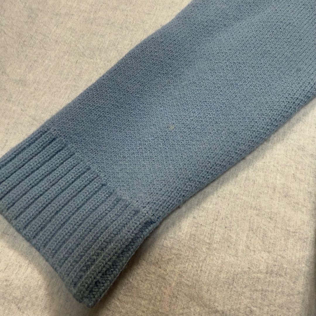 【かわいい】カールヘルム ペンギンワッペン ジップニットブルゾン M相当 ブルー