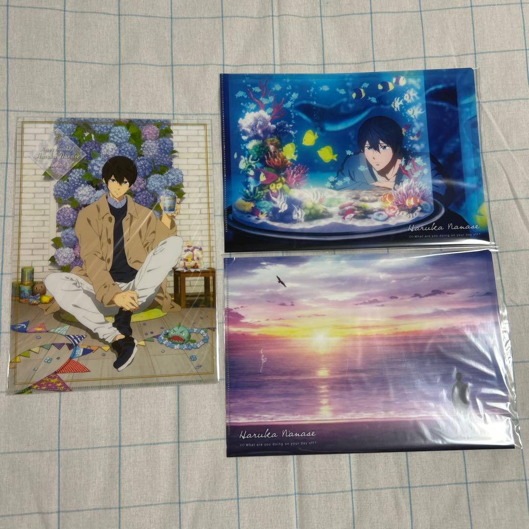 Free クリアファイル アクスタ アートプレート バースデー 七瀬遙