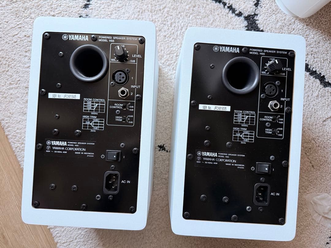ヤマハ YAMAHA HS5 HS5Wスピーカー ペア ホワイト