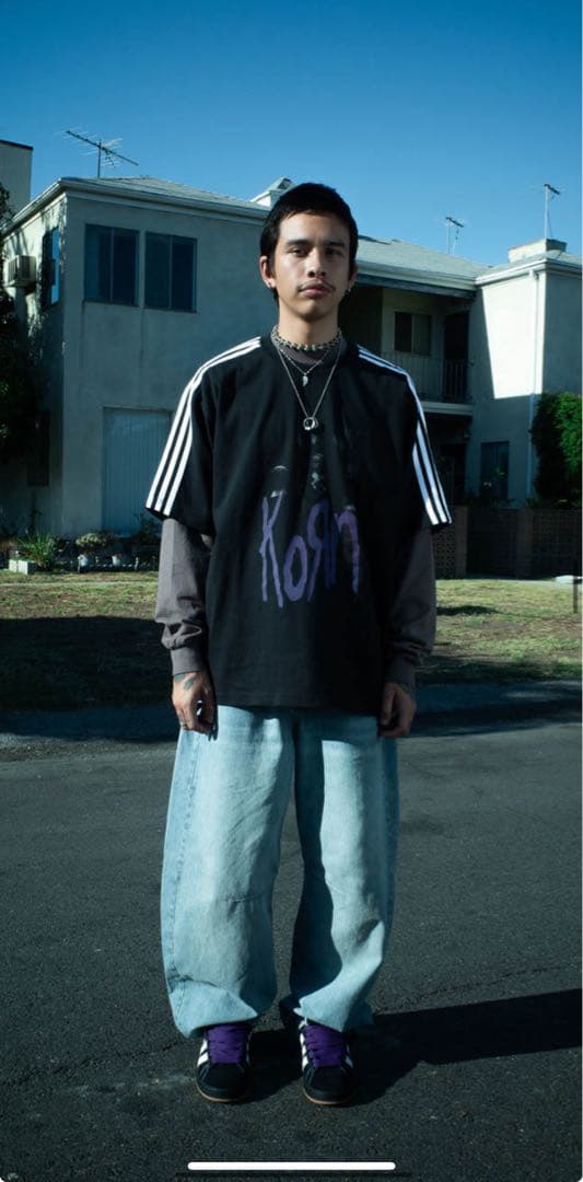 KORN Adidas コラボTシャツ Lサイズ