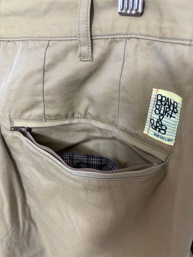 SSZ SAMPLE期 2プリーツ ワイドチノパン ベージュ BEAMS