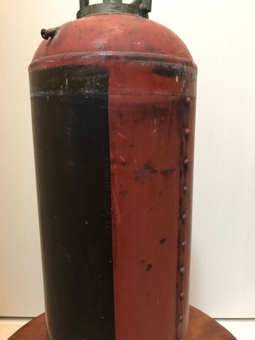 大正時代の古いツートンカラーの消火器◇アンティーク◇ビンテージ◇古道具◇古民具