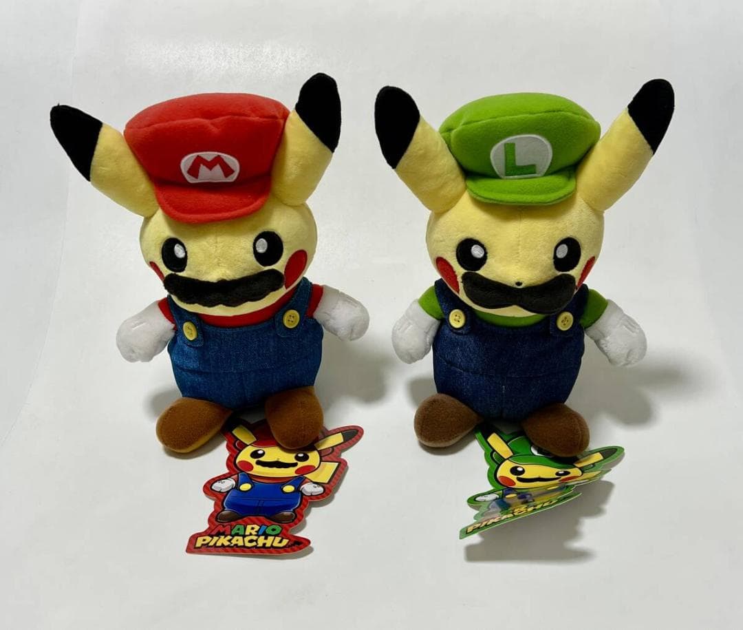 マリオ ルイージ ピカチュウ ぬいぐるみ ポケモンセンター セット タグ付き
