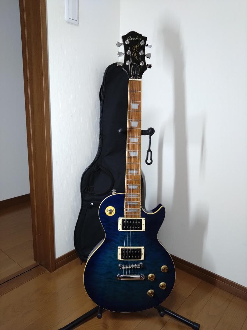 Barclay エレキギター ブルー 簡易ケース付き
