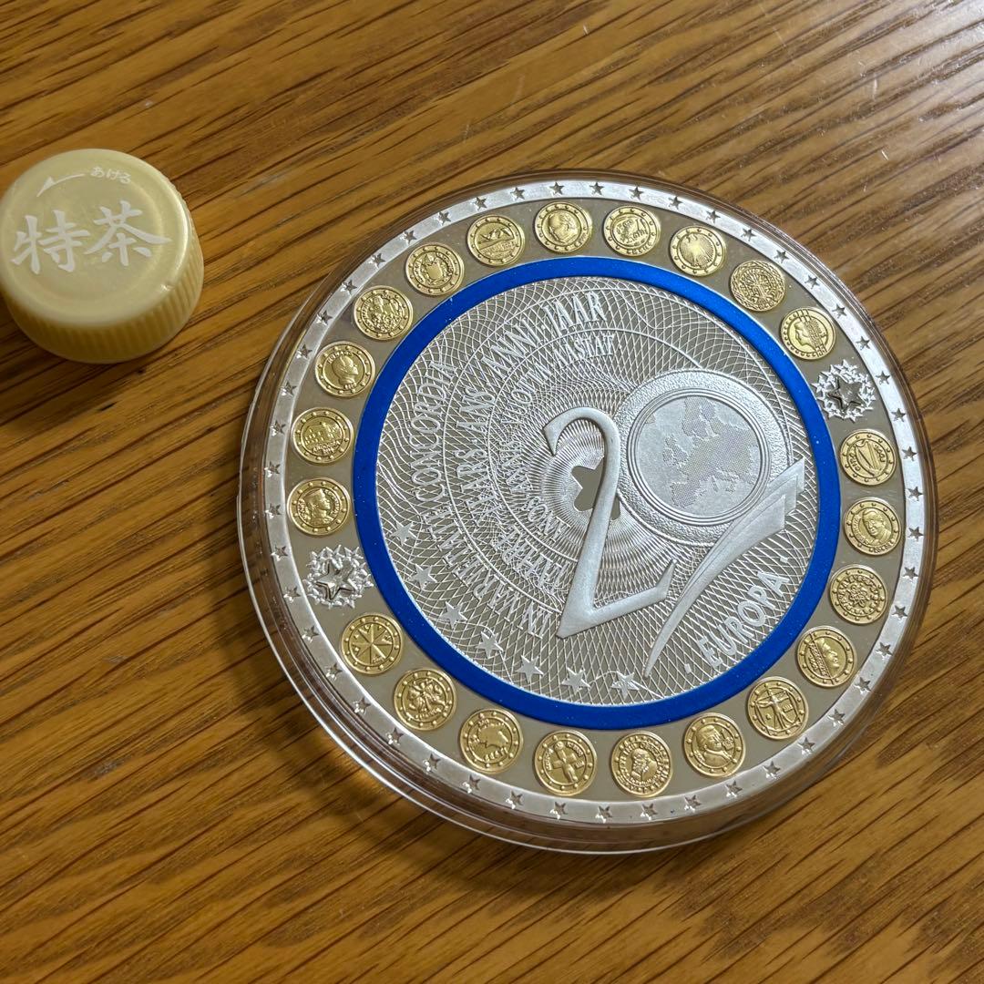 【ユーロ誕生20周年 超大型】376g スワロフスキー 装飾付 ドイツ