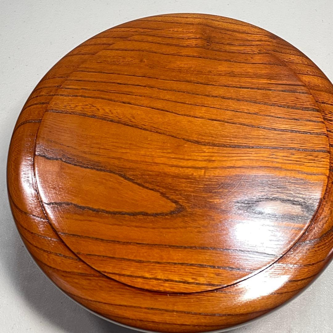 【美品・希少サイズ】小さい茶びつ 7寸｜φ21.5cm｜ 漆器 欅のくり抜き