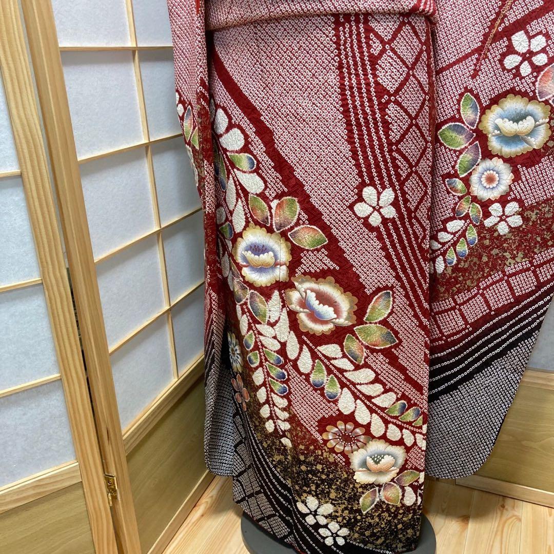 あきママ様［1205］振袖 絞り 金彩 成人式 卒業式 正絹 着物 袷