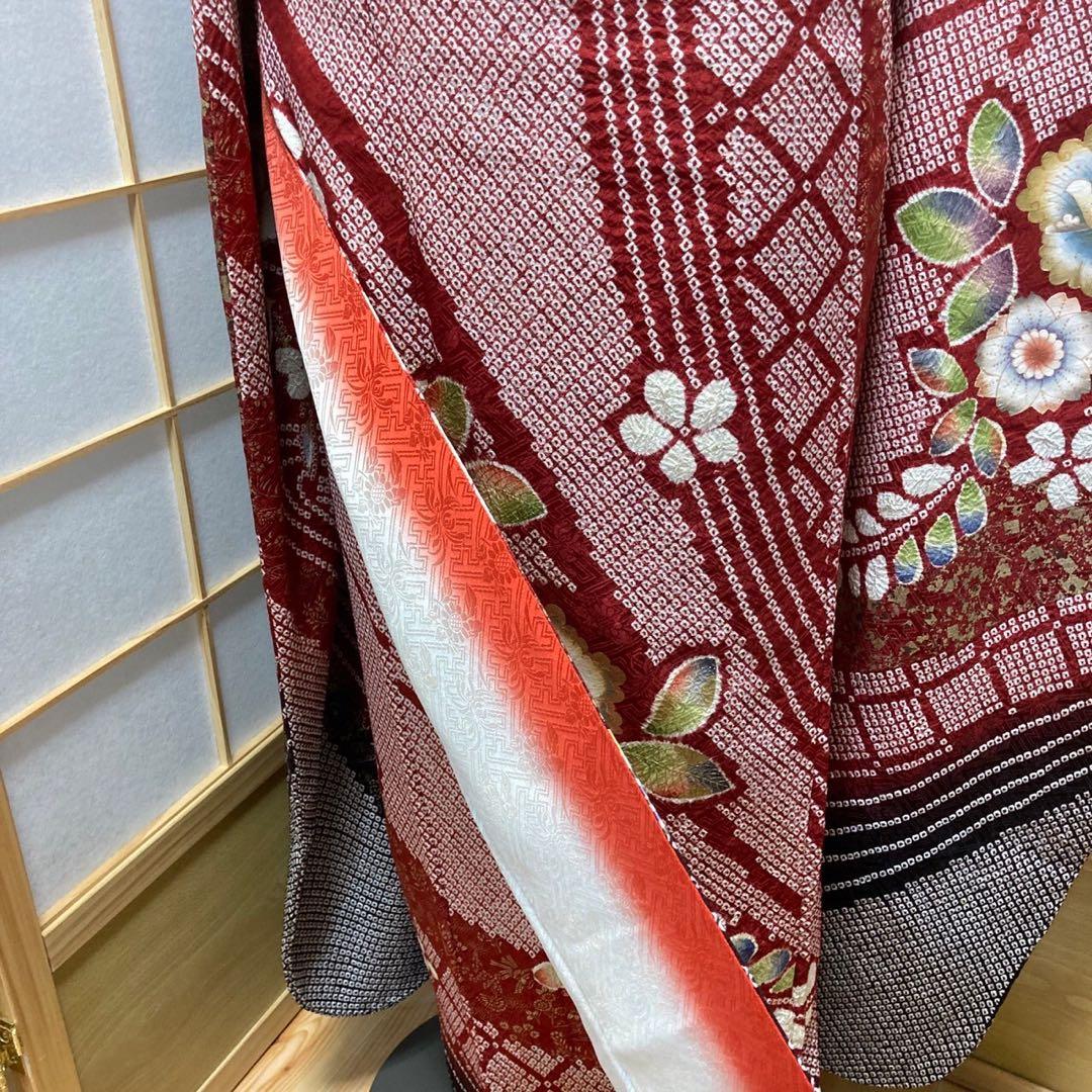 あきママ様［1205］振袖 絞り 金彩 成人式 卒業式 正絹 着物 袷