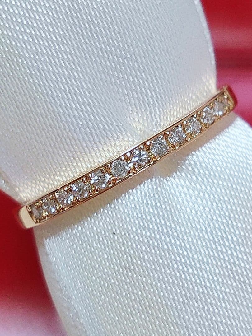 新入荷 未使用 k18PG ダイヤモンド0.10ct エタニティリング