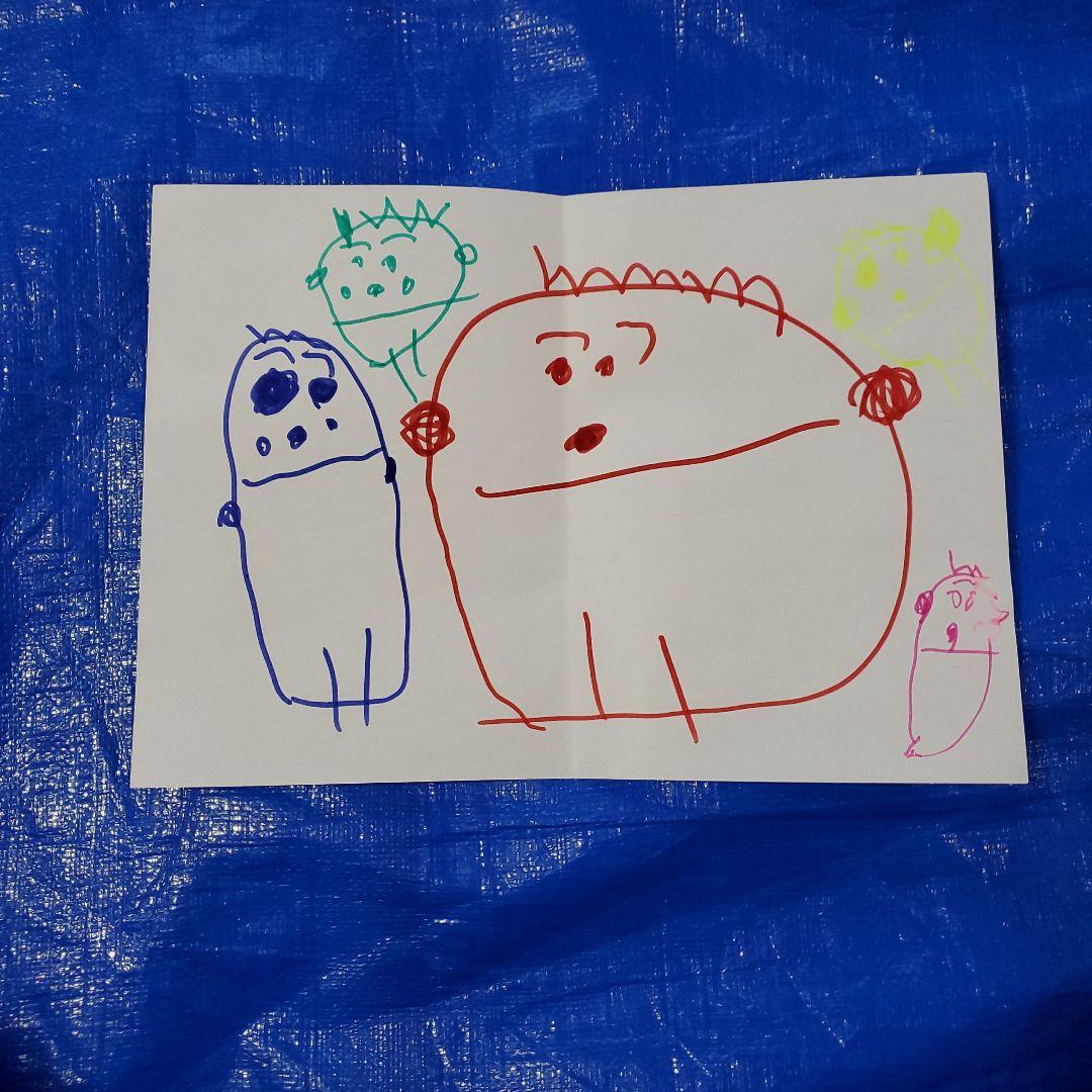 子供の絵 5キャラクター A4サイズ 6まいセット