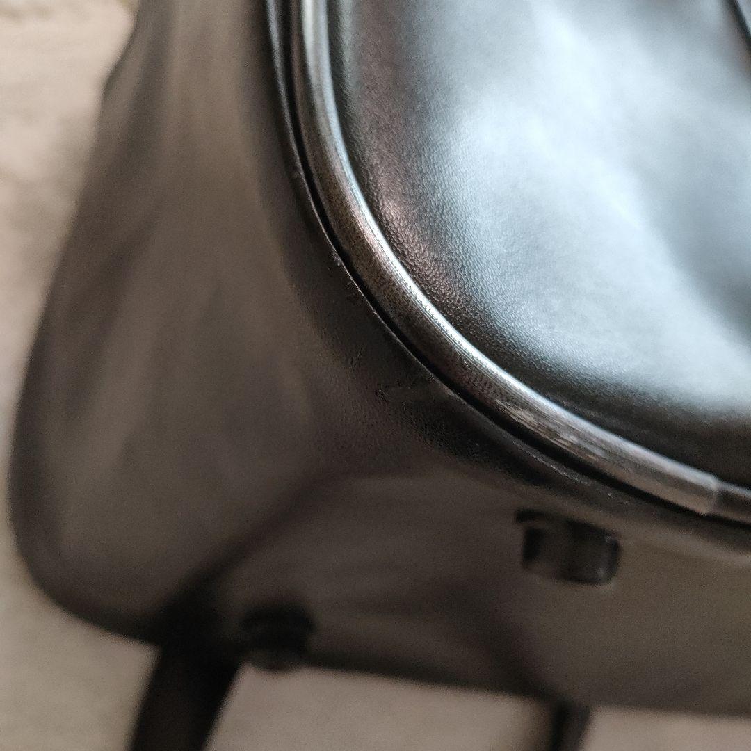 EAST BOY スクールバッグ 合皮 ブラック 赤女神 刺繍 スクバ