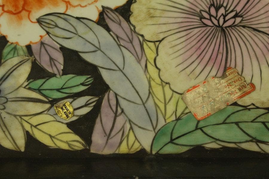 中国美術 色絵 花模様 植木鉢 花盆(ZE494)