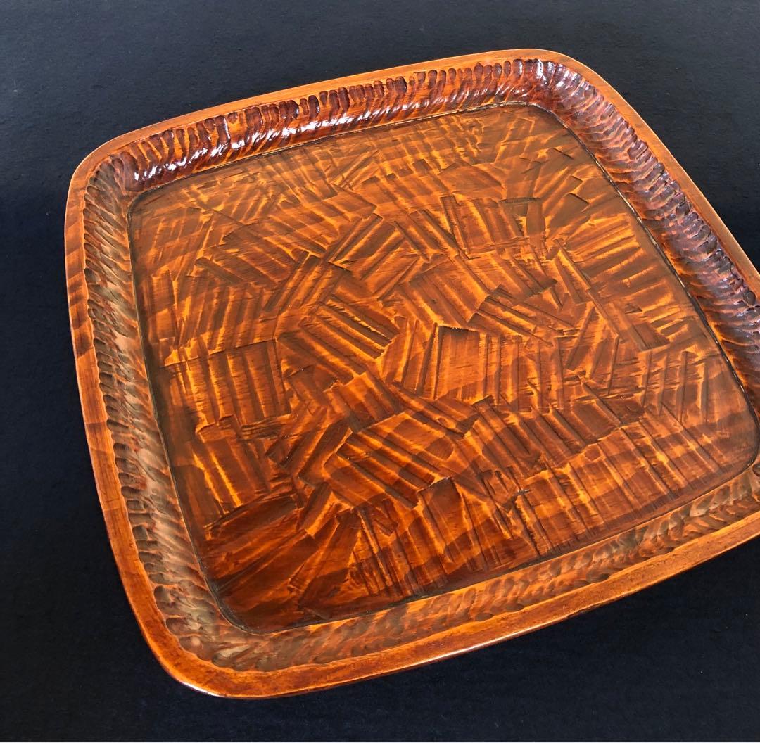 nicecats 讃岐彫 吸物膳2客 小膳 刳抜 木製漆器260121き6