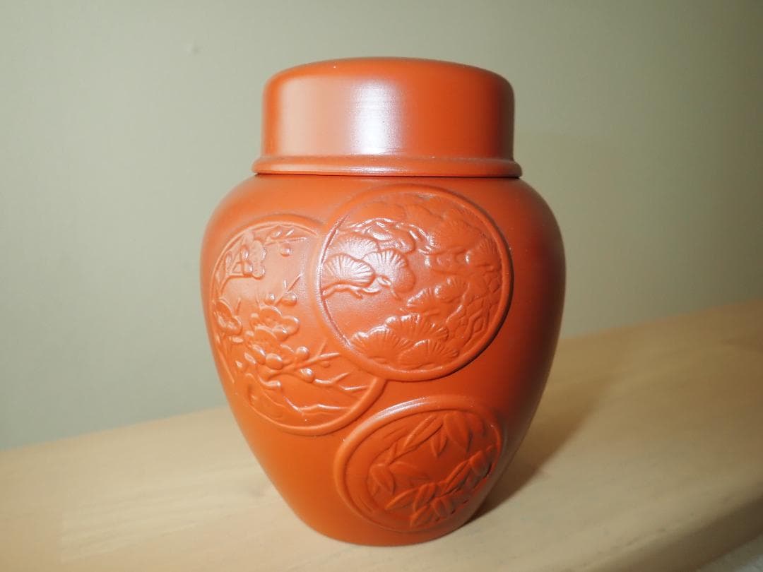 常滑焼　茶殻入れ　湯のみ　急須　伝統の朱泥焼き　１４点セット売り