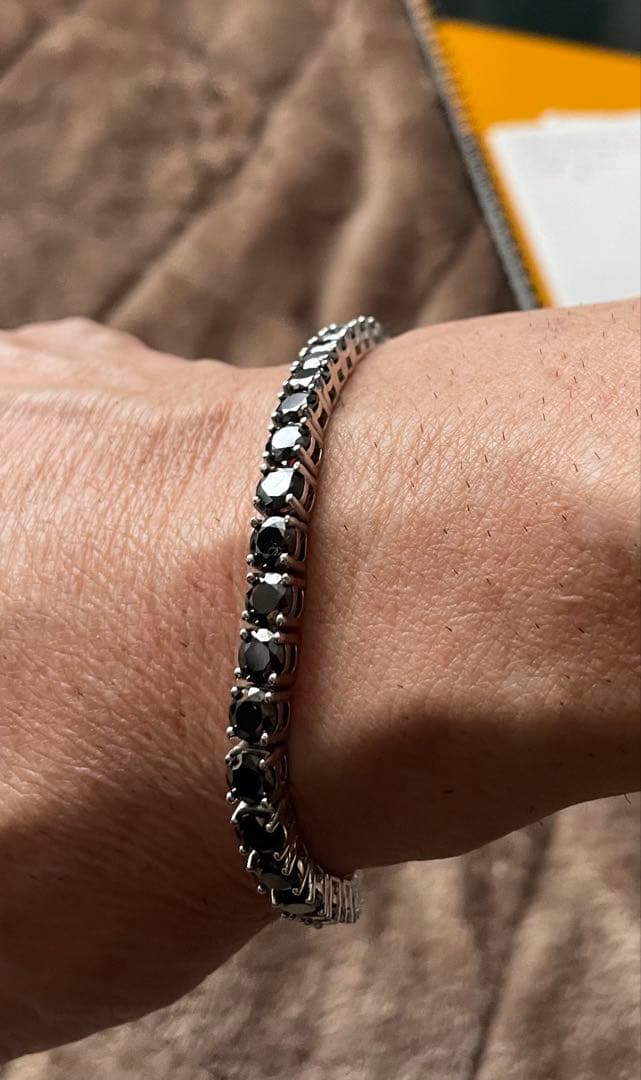 ブラックモアサナイトブレスレット シルバー925