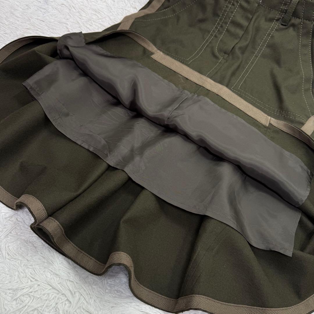 極美✨ sacai サカイ マーメイド スカート カーキ ミリタリー