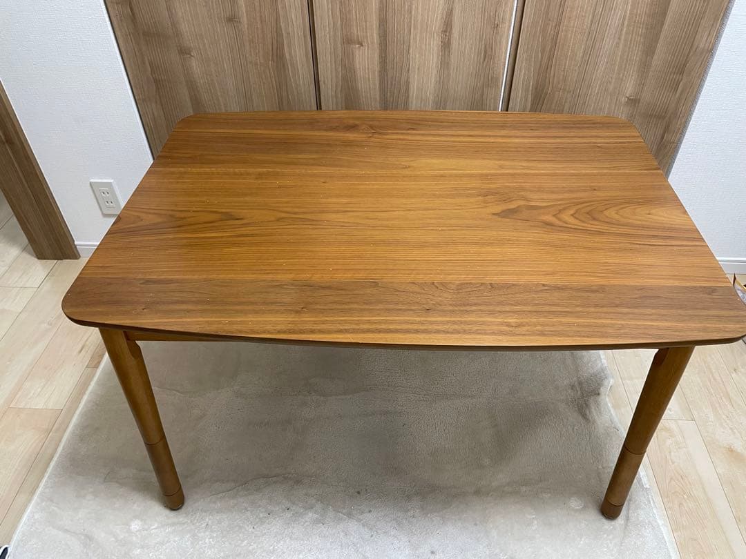 継ぎ脚こたつ　ウォールナット突板　ダイニングこたつ
