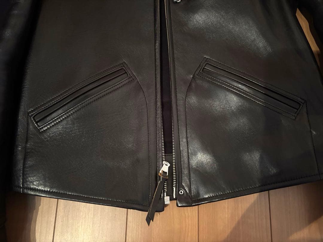 ファインクリークレザーズ　サンタアニタ　レザースポーツジャケット　36　黒　馬革