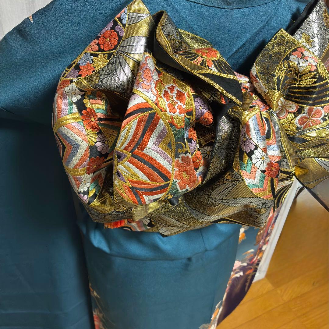 ⁂daoi20050509様⁂【振袖フルセット】極美品 草花御所車 7点セット