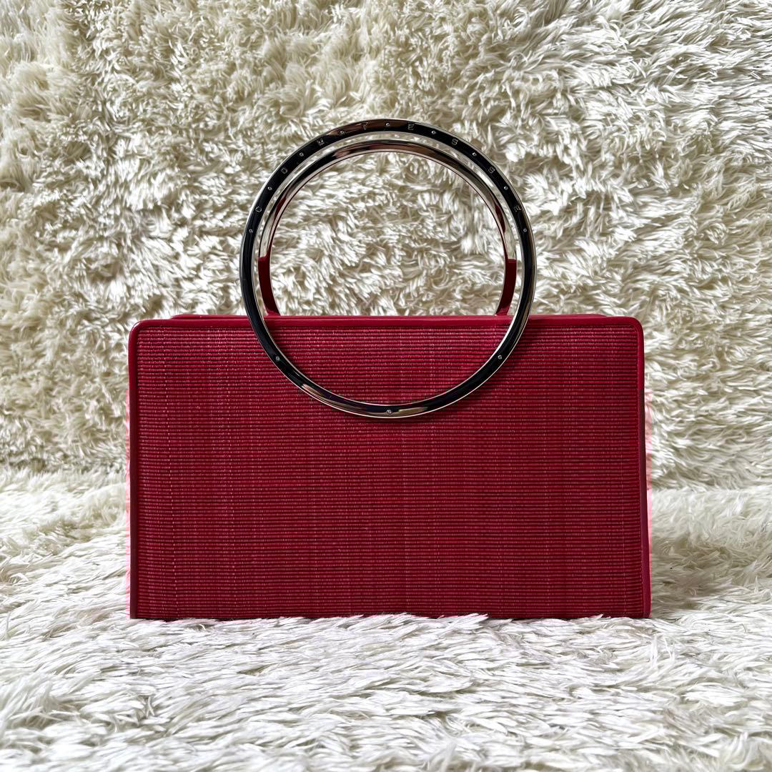 【希少】 コンテス　ハンドバッグ　コルネリー　ホースヘアー　マゼンタ　ピンク