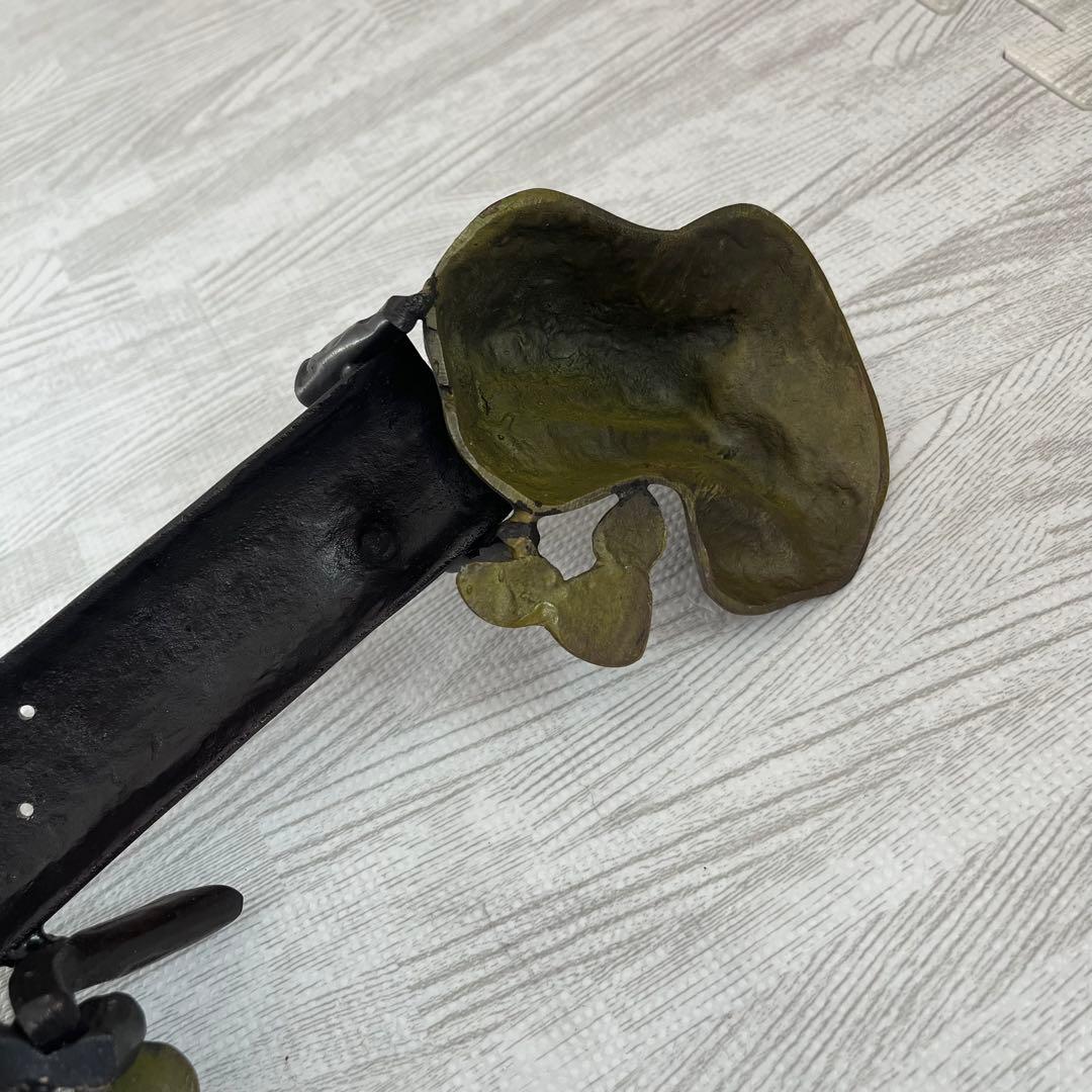 伝統工芸　美術　小鳥　木　止まり木　銅器 真鍮　正晴刻印　金属工芸　古物　骨董