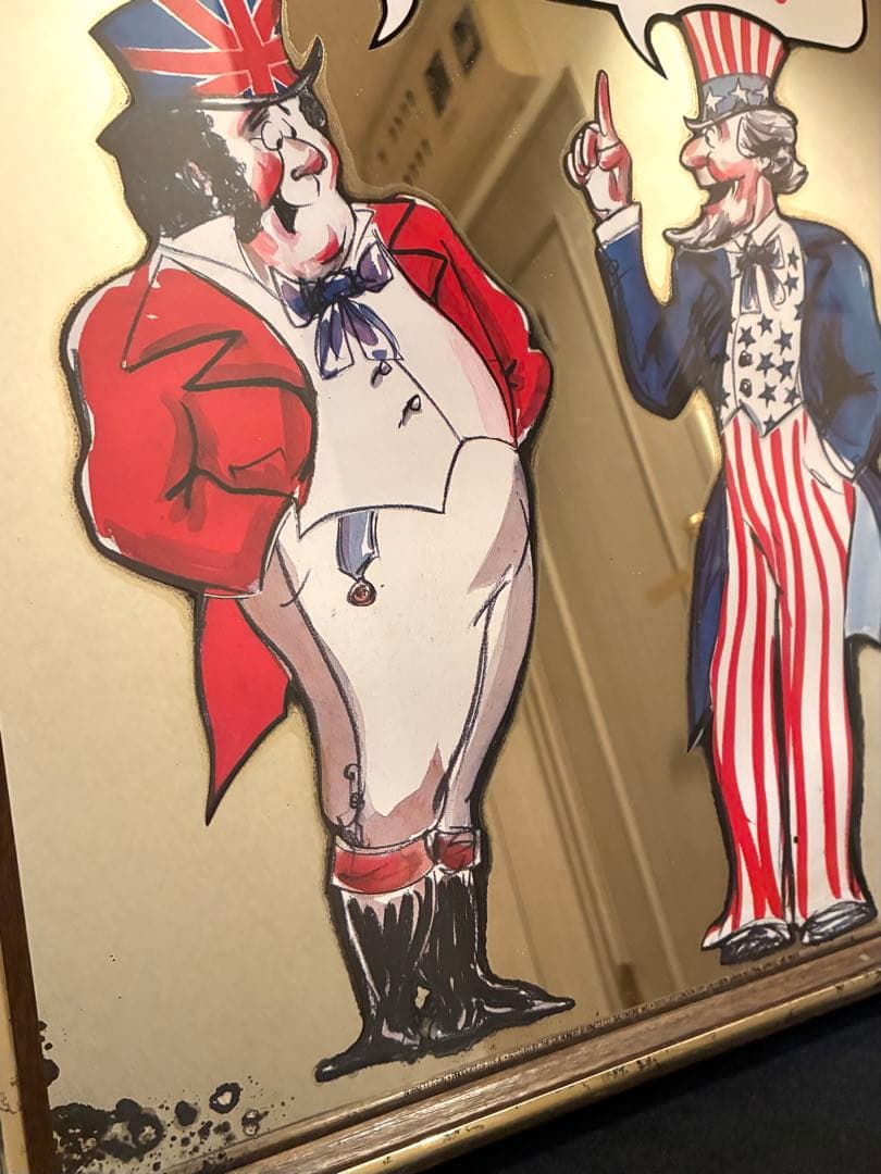 バーネットジン　パブミラー　ビンテージ　アメリカン雑貨　ガレージ